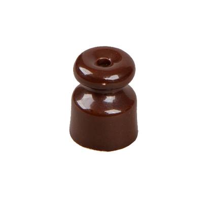Изолятор Salvador, фарфор, коричневый без шурупа