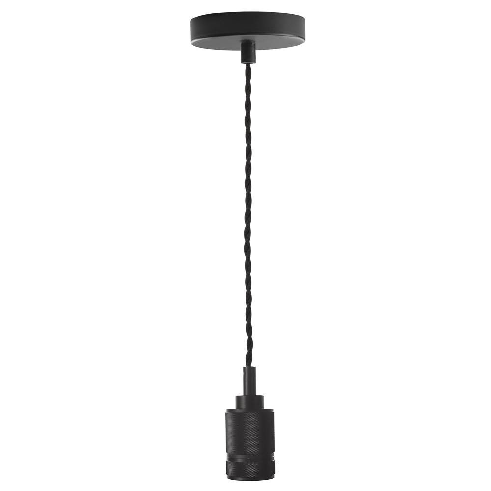 Качественная картинка Подвес потолочный Sun Lumen, E27, длина 70, черный (арт. 058-216)