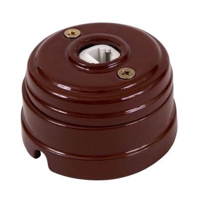 Ретро розетка компьютерная Мезонин, коллекция Новая Голландия, фарфор, с подъем.рамкой, коричневый Ретро розетка компьютерная Мезонин, коллекция Новая Голландия, фарфор, с подъем.рамкой, коричневый