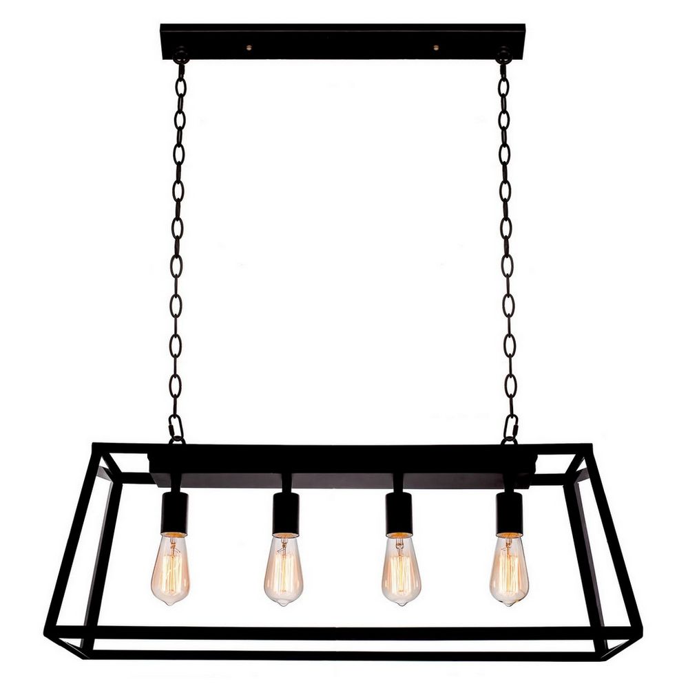 Качественная картинка LOFT IT Люстры Подвесные люстры 4x60W Цоколь E27 L 1180 W 780 H 300 Металлическая арматура, цвет - ч