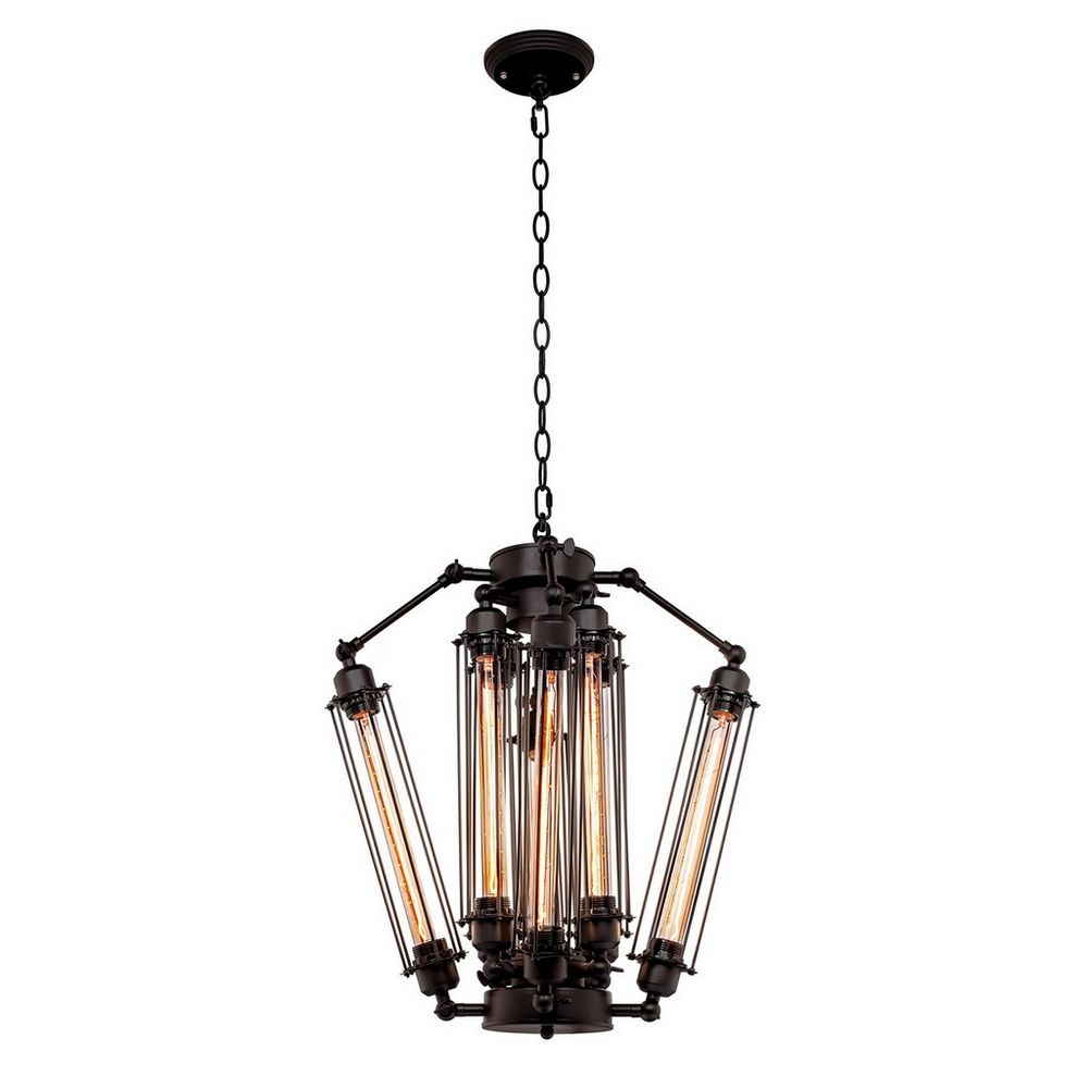 Качественная картинка LOFT IT Люстры Подвесные люстры 8x40W Цоколь E27 D 520 H 570-1000 Металлическая арматура, цвет - чер