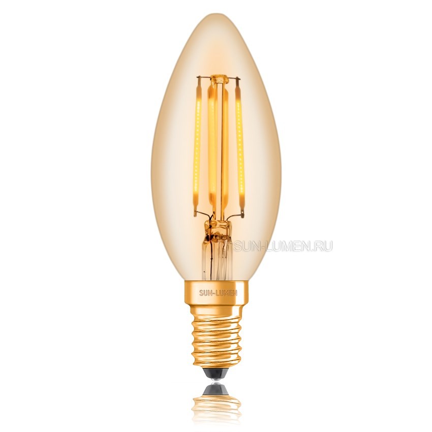 Качественная картинка Лампочка LED Sun Lumen, E14 (60W), золотая, арт. 057-332