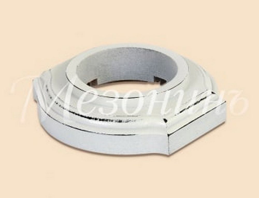 Ретро рамка Мезонин, коллекция Элегант, дерево, круглая, наружный монтаж, белый прованс