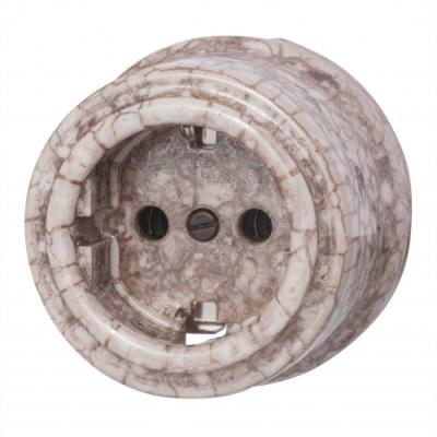 Ретро розетка электрическая Bironi, коллекция Лизетта, керамика, мрамор Ретро розетка электрическая Bironi, коллекция Лизетта, керамика, мрамор