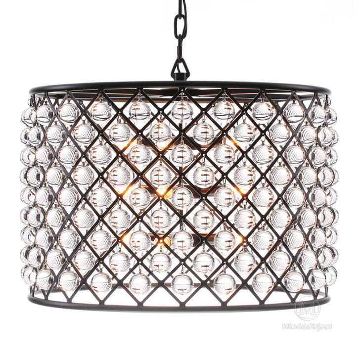 Качественная картинка Дизайнерский светильник Sun Lumen, металл, Е 14 /12 шт, 60 W, 220 В, 216 прозр.шаров D 50 мм