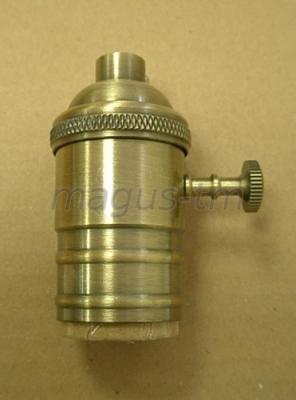 Патрон Interior Electric, E27, цвет бронза, материал латунь с поворотным выключателем