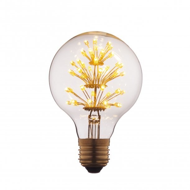 Качественная картинка Лампочка LED Лофт IT Шар, E27, 3W, прозрачная
