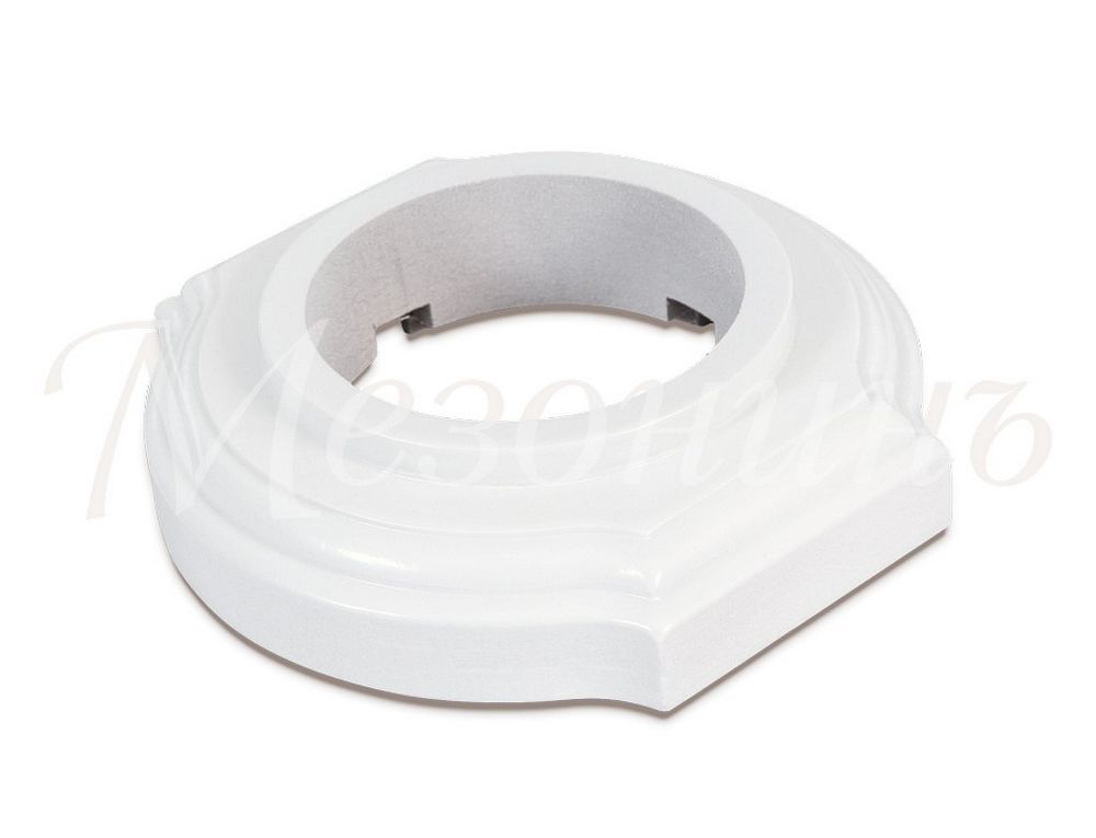 Ретро рамка Мезонин, коллекция Элегант, дерево, круглая, наружный монтаж, белый