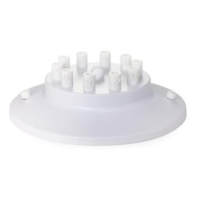 Потолочная база Sun Lumen, диаметр 200 мм, 10 отверстий, белый металл Потолочная база Sun Lumen, диаметр 200 мм, 10 отверстий, белый металл