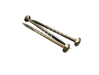 Саморез Мезонин 4*70 для двойного изолятора/ розеток ТВ, Интеренет, темная бронза