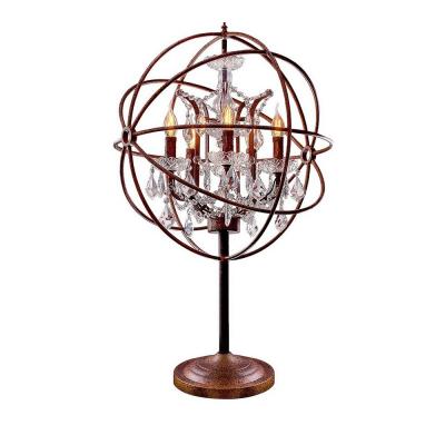 LOFT IT Настольные лампы  5x40 Вт Цоколь E14 D350 H 650 Металлическая арматура цвета состаренный кор