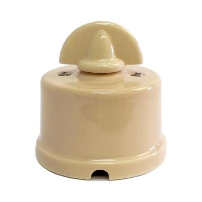 Ретро выключатель Interior Electric, керамика, серия Terra "Avorio", ручка кокошник