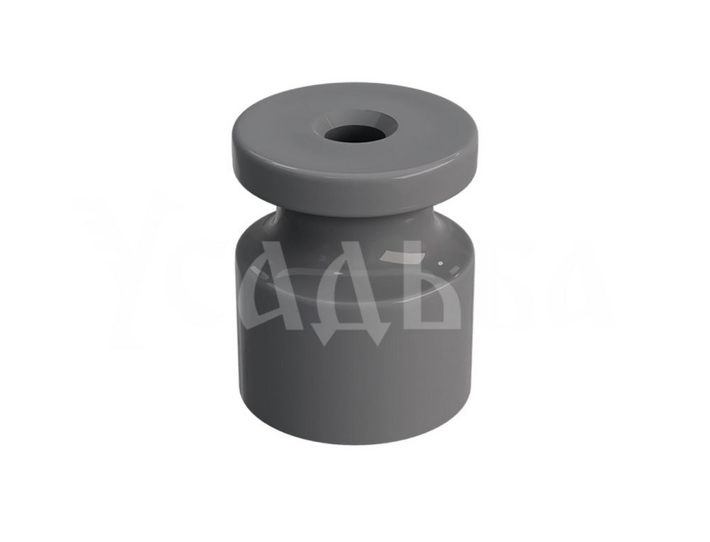 Качественная картинка Ретро изолятор Мезонин, коллекция Усадьба, пластик, D20х24мм, серый