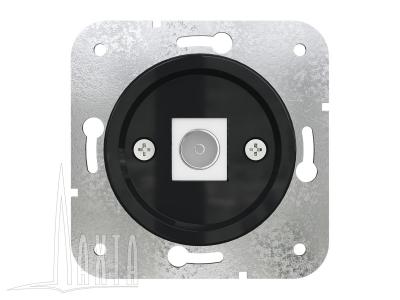Ретро розетка ТВ (sat) Мезонин, серия Лахта, Оптима, пластик, скрытый монтаж, антрацит