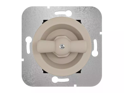 Ретро выключатель Мезонин, серия Лахта, Оптима, пластик, скрытый монтаж, кашемир