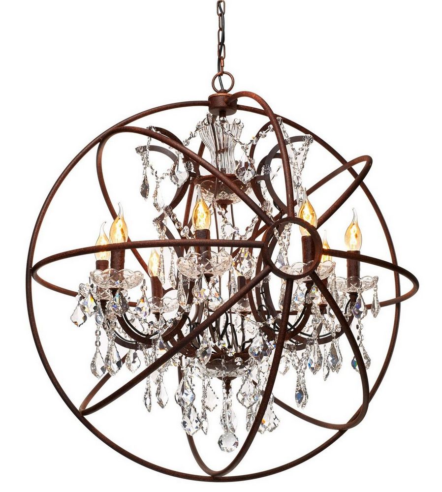 Качественная картинка LOFT IT Люстры Подвесные люстры 8x40 Вт Цоколь E14 D 780 H 820 Металлическая арматура, цвет - состар