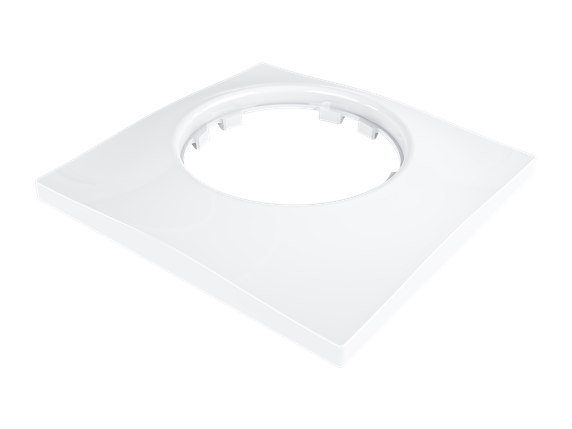 Ретро рамка Мезонин, серия Лахта, коллекция Геометрика, пластик, волна, внутр. монтаж, белый