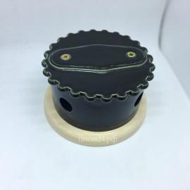 Ретро распределительная коробка ЦИОН, D 80, черный глянец