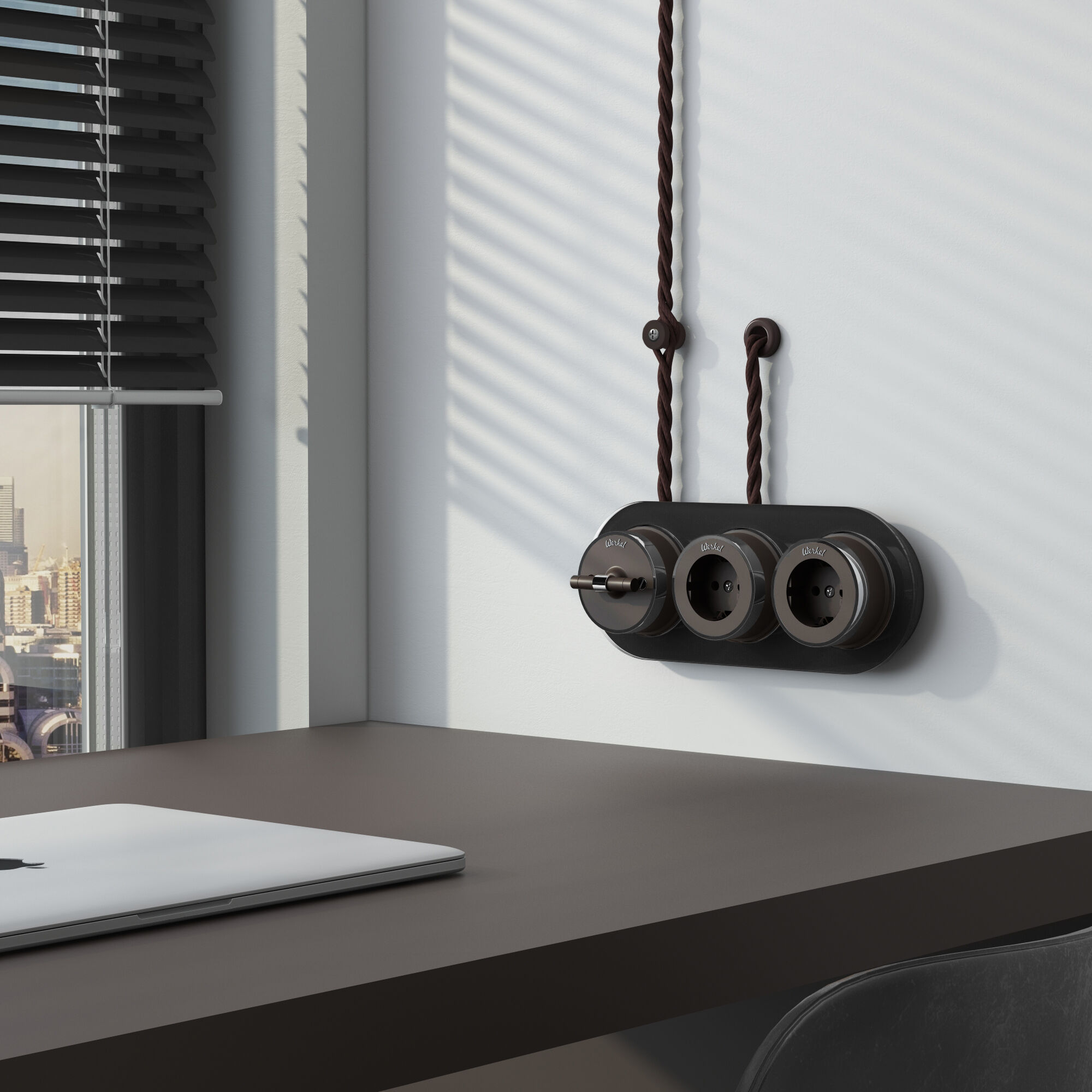 Качественная картинка Комплект изоляторов Werkel пластик 100 шт., мокко матовый Vintage