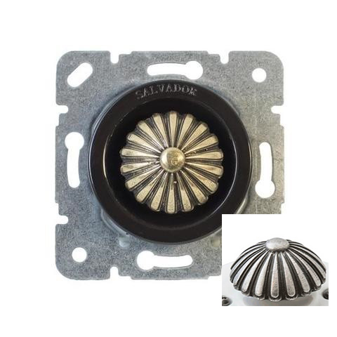 Ретро выключатель Salvador, диммер, внутренний монтаж, коричневый