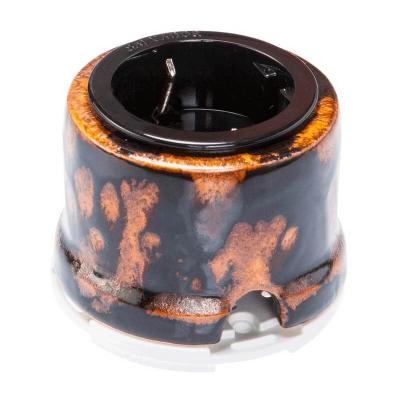 Ретро розетка электрическая Salvador, фарфор, наружный монтаж, коллекция "Экзотик"