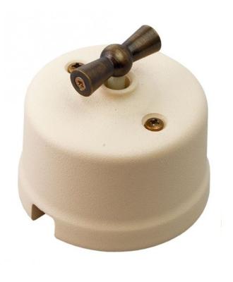 Ретро выключатель Retrika Loft, керамика, слоновая кость Ретро выключатель Retrika Loft, керамика, слоновая кость