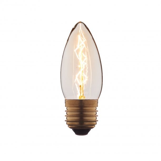 Качественная картинка Лампочка Эдисона Лофт IT Свеча, E27, 40W, прозрачная