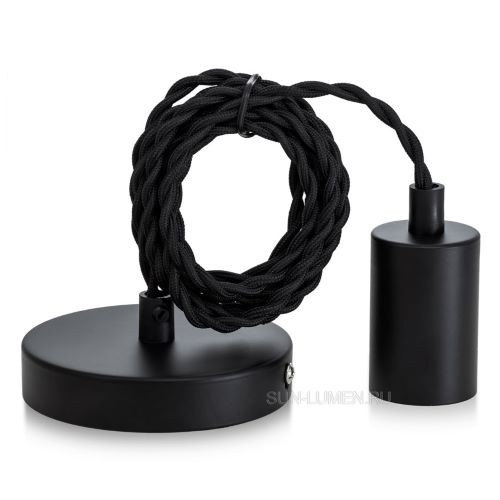 Качественная картинка Подвес потолочный Sun Lumen, E27, длина 70, цвет черный (арт. 058-391)