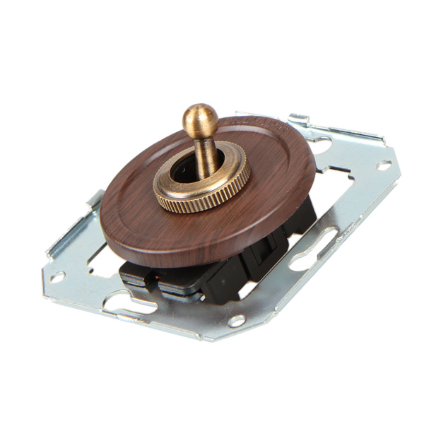 Ретро выключатель Salvador, фарфор, внутренний монтаж, тумблер, венге