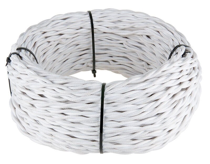 Качественная картинка Ретро кабель витой Werkel, белый