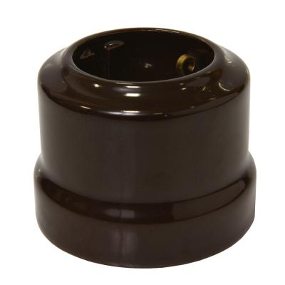 Ретро розетка электрическая Lindas керамика коричневый Ретро розетка электрическая Lindas керамика коричневый