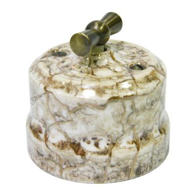 Ретро выключатель Lindas, керамика, мрамор Ретро выключатель Lindas, керамика, мрамор