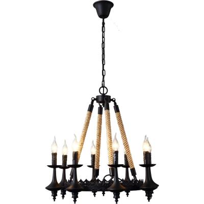 LOFT IT Люстры Подвесные люстры 8x40 Вт Цоколь E14 D 630 H 650 Металлическая арматура, цвет - черный LOFT IT Люстры Подвесные люстры 8x40 Вт Цоколь E14 D 630 H 650 Металлическая арматура, цвет - черный