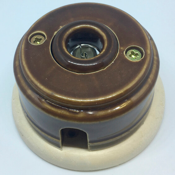 Ретро розетка ТВ Цион, керамика, карамель Качественная картинка Ретро розетка ТВ Цион, керамика, карамель