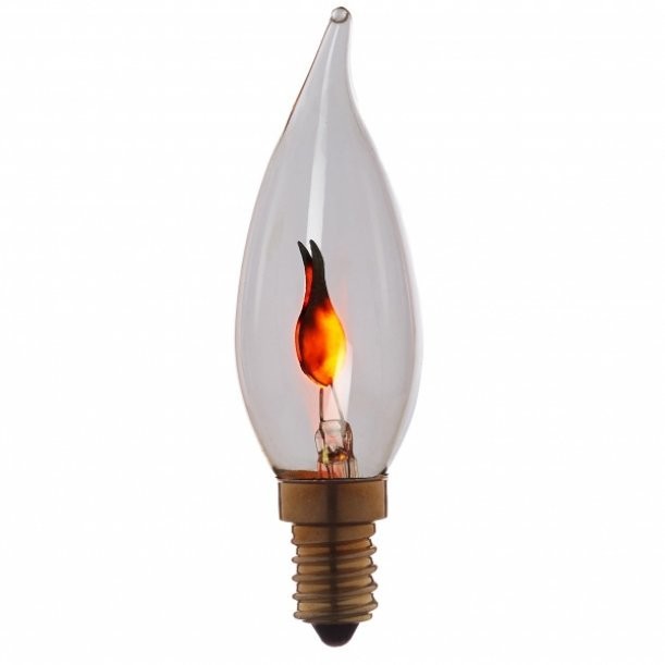 Качественная картинка Лампочка LED Лофт IT Candle, E14, 3W, прозрачная
