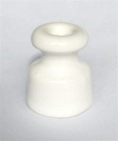 Качественная картинка Изолятор Interior Electric, серия Арбат, размер D24 х H20 мм, керамика, белый