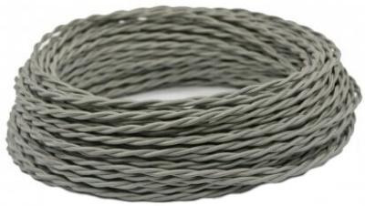 Ретро провод витой Interior wire серый