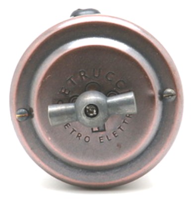 Качественная картинка Ретро выключатель Petrucci, поворотный, металл, &quot;старая медь&quot;