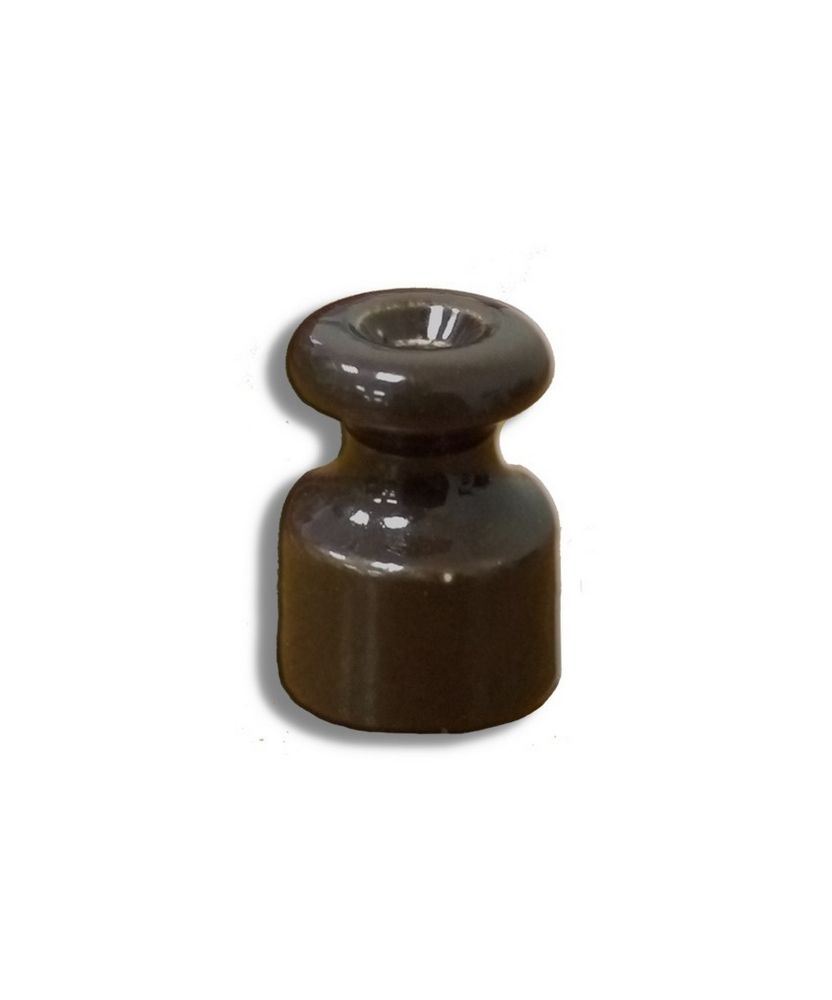 Качественная картинка Изолятор Interior Electric, серия Арбат, размер D24 х H20 мм, керамика, коричневый