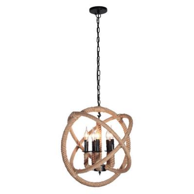 LOFT IT Подвесные светильники  5x40 Вт Цоколь E14 D 530 H 560 металлическая арматура,пеньковый канат