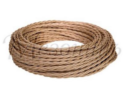 Ретро провод витой Мезонин, бежевый перламутр Ретро провод витой Мезонин, бежевый перламутр