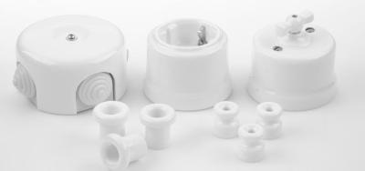 Коробка распределительная Sun Lumen, размер D78, керамика, белый неглазурированный (арт. 059-053)