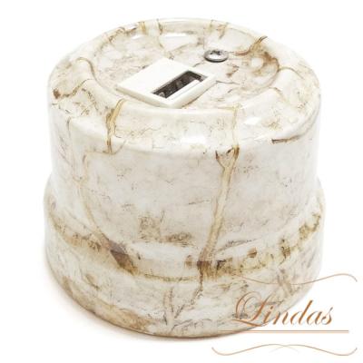 Ретро розетка USB Lindas керамика мрамор