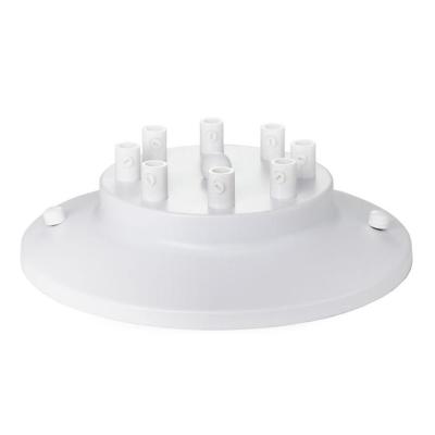 Потолочная база Sun Lumen, диаметр 200 мм, 8 отверстий, белый металл