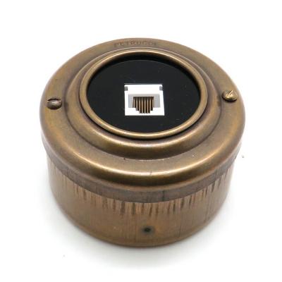 Ретро розетка компьютерная Petrucci, металл, бронза Ретро розетка компьютерная Petrucci, металл, бронза