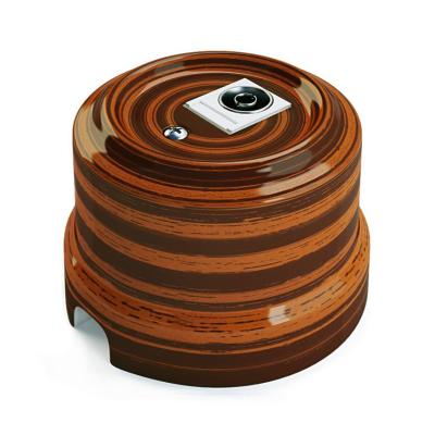 Ретро розетка ТВ Lindas керамика палисандр