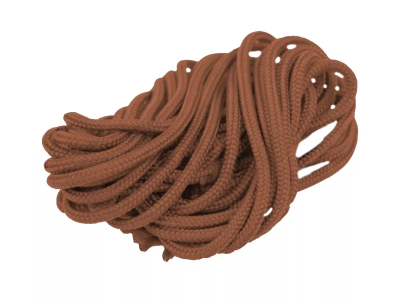 Ретро шнур Мезонин из п/э нити для фиксации проводов на изоляторах, коричневый