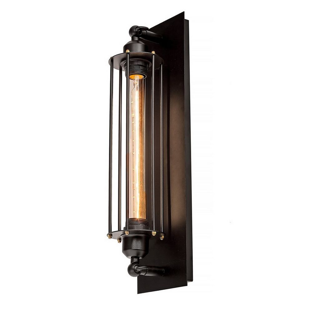 Качественная картинка LOFT IT Бра  1x40W Цоколь E27 L 450 W 100 Металлическая арматура, цвет - черный матовый.