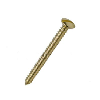 Саморез Lindas, блестящая латунь (для изолятора, выключателя) под прямую отвертку