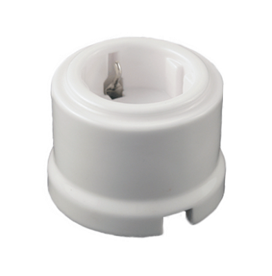 Ретро розетка электрическая Retrika керамика белый Ретро розетка электрическая Retrika керамика белый